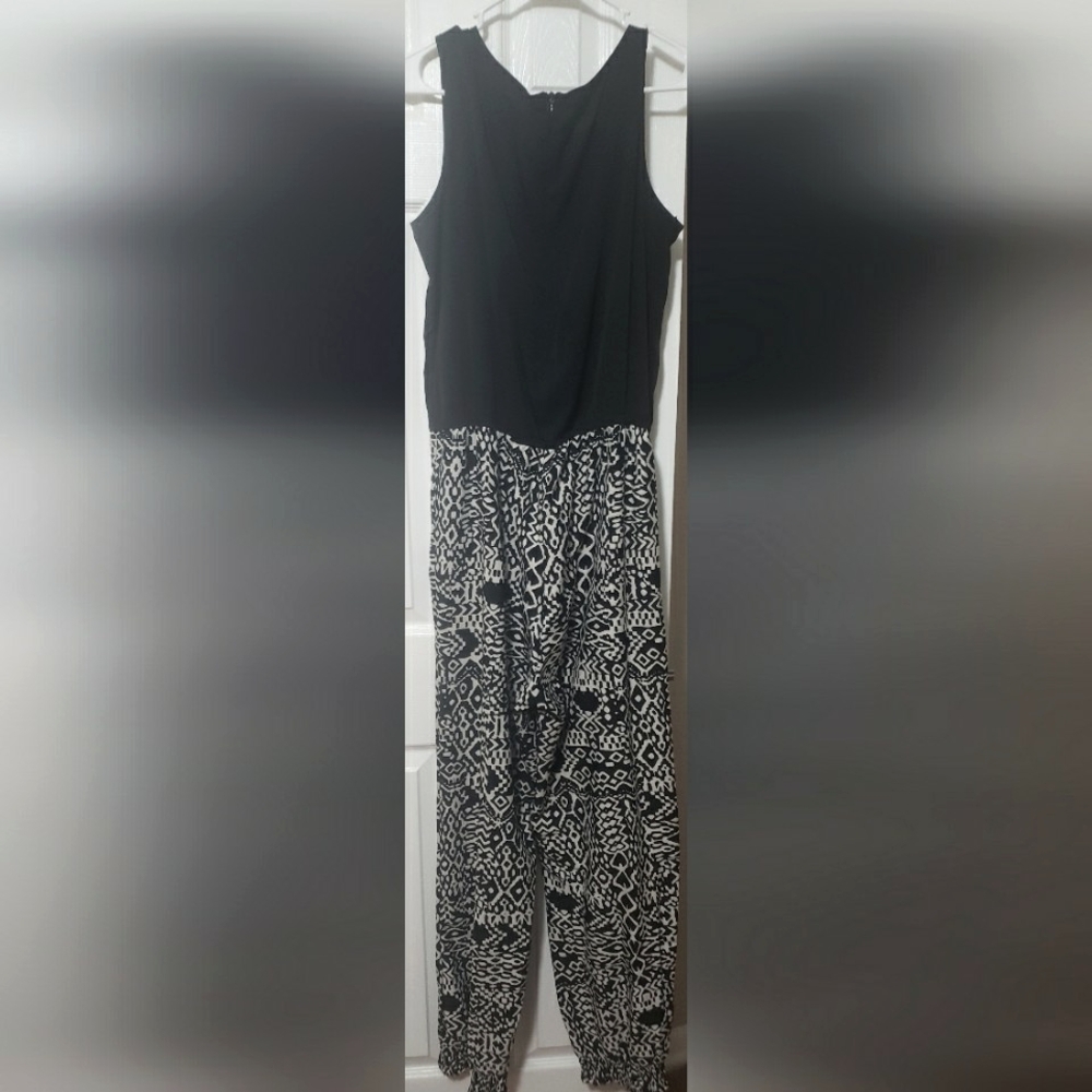 Speed Control Monochrome Tribal Jumpsuit